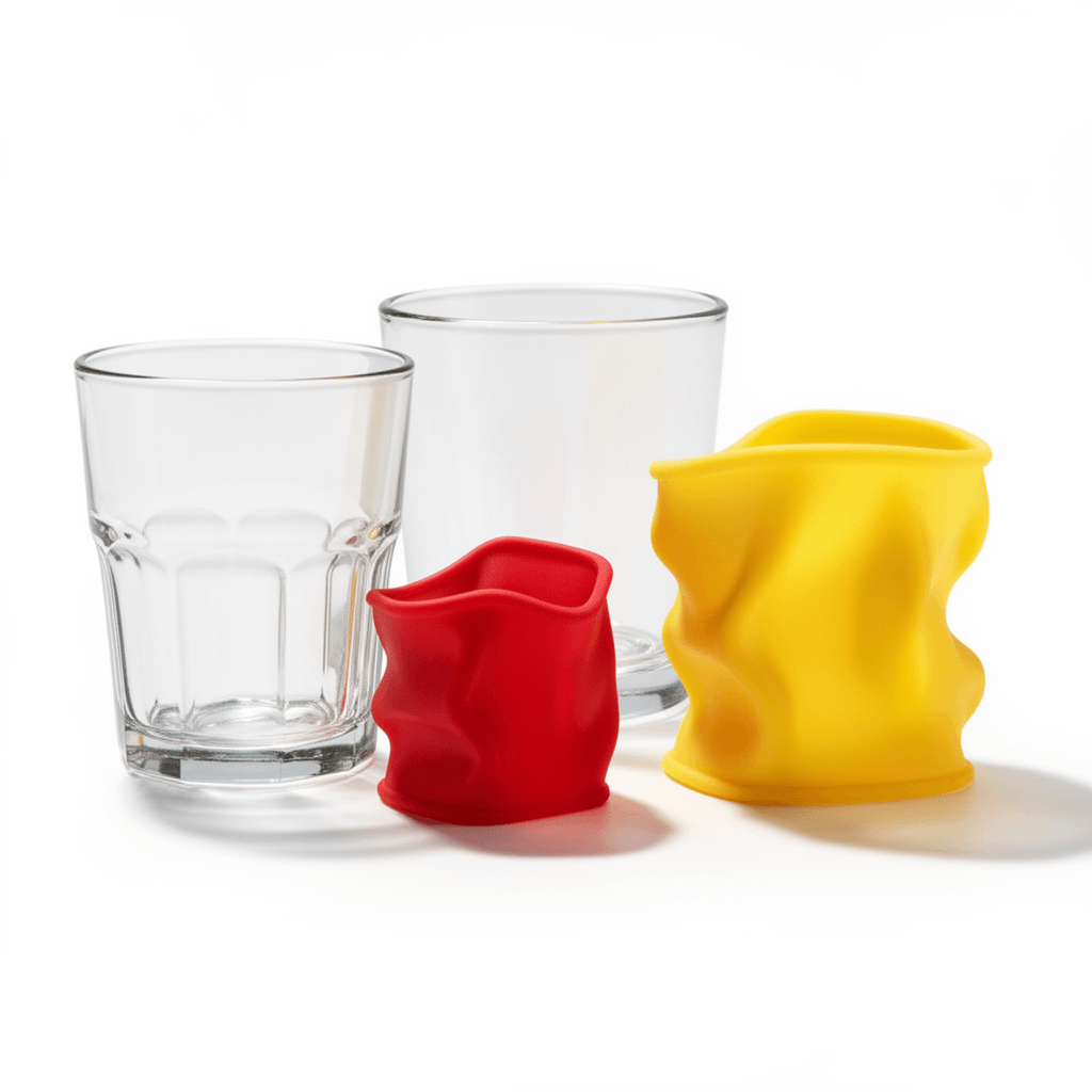 couvercles silicone anti-drogue réutilisables multicolores en studio