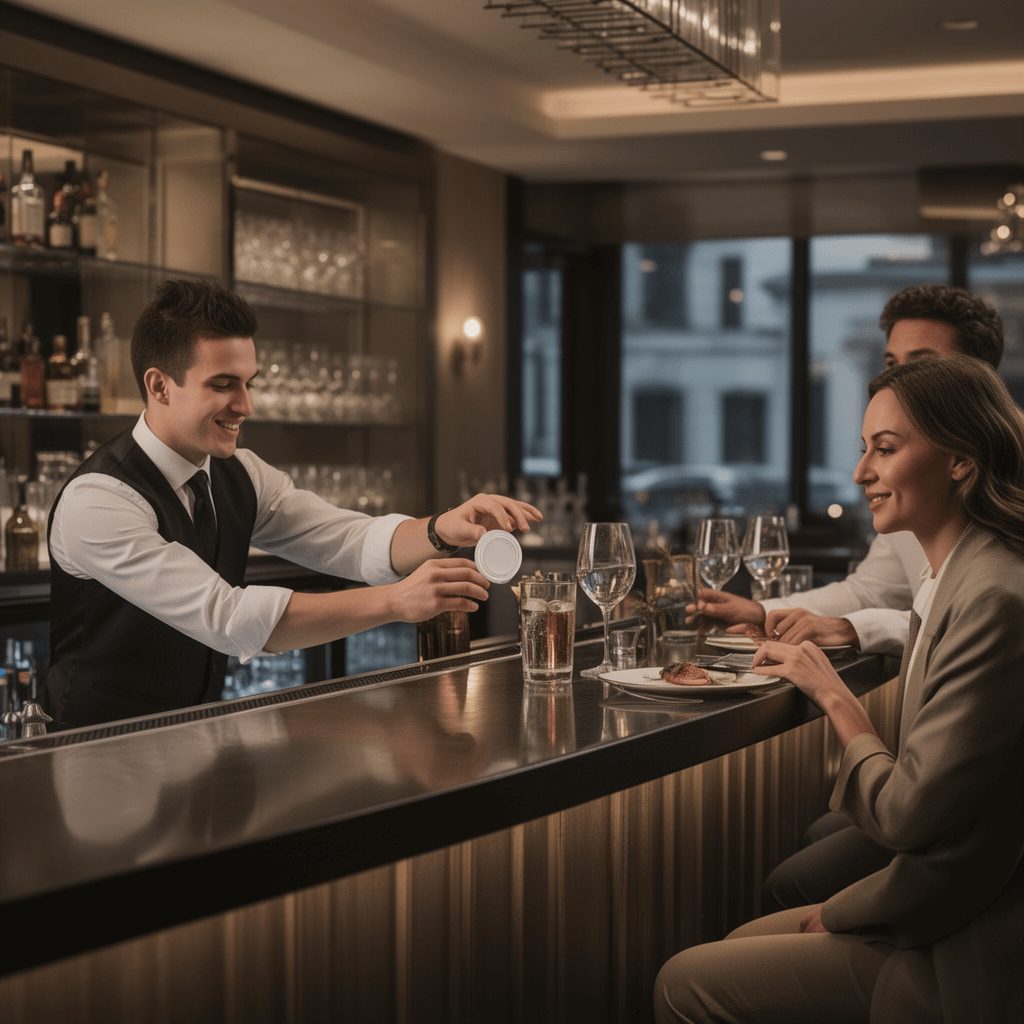 restaurant service verres avec couvercles anti-drogue